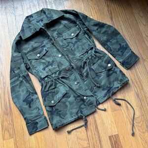 Aqua camouflage canvas jacket
